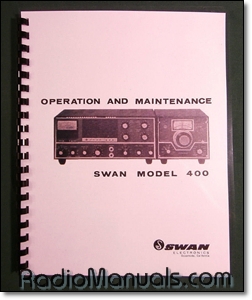 Swan 400 Operations Manual with w/11" x 24" Foldout Schematic